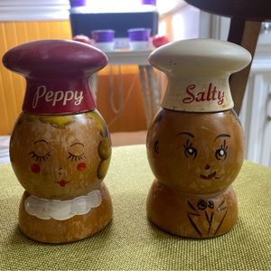 Vintage Salty and Peppy Shakers